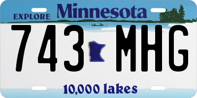 MN license plate 743MHG