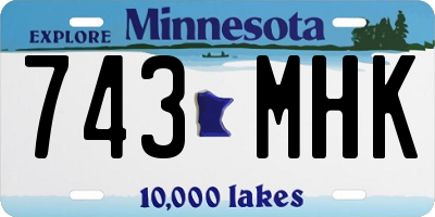 MN license plate 743MHK