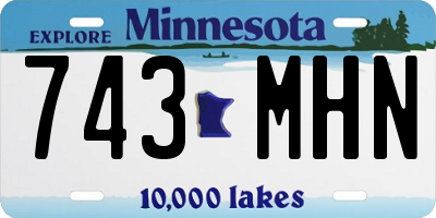 MN license plate 743MHN