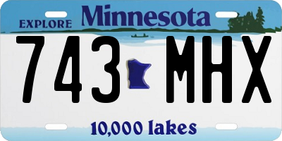 MN license plate 743MHX