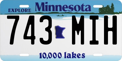 MN license plate 743MIH
