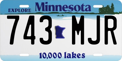 MN license plate 743MJR