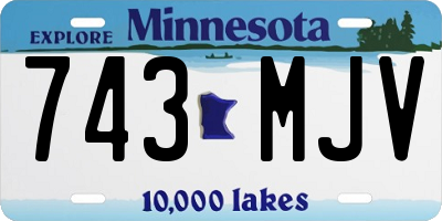 MN license plate 743MJV