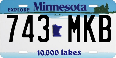 MN license plate 743MKB