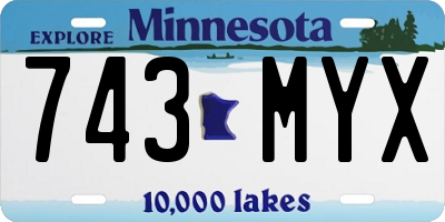 MN license plate 743MYX