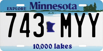 MN license plate 743MYY