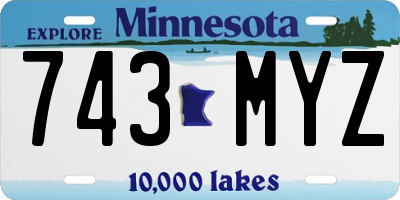 MN license plate 743MYZ
