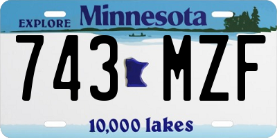 MN license plate 743MZF