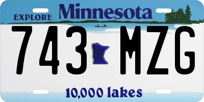 MN license plate 743MZG