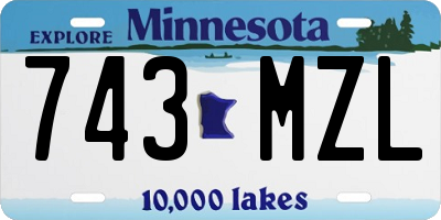 MN license plate 743MZL
