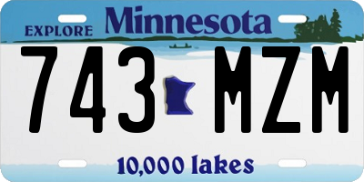 MN license plate 743MZM