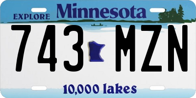 MN license plate 743MZN