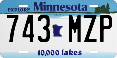 MN license plate 743MZP