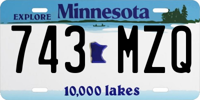 MN license plate 743MZQ