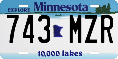 MN license plate 743MZR
