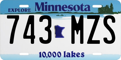 MN license plate 743MZS