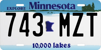 MN license plate 743MZT