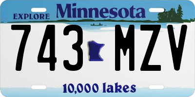 MN license plate 743MZV