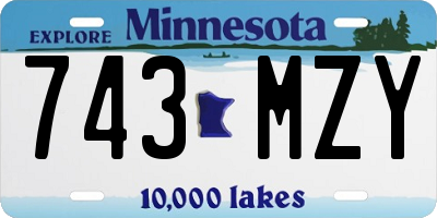 MN license plate 743MZY