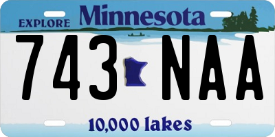 MN license plate 743NAA