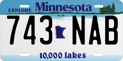 MN license plate 743NAB