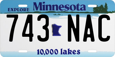 MN license plate 743NAC