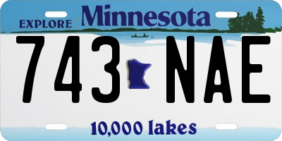 MN license plate 743NAE