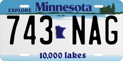 MN license plate 743NAG