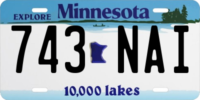 MN license plate 743NAI