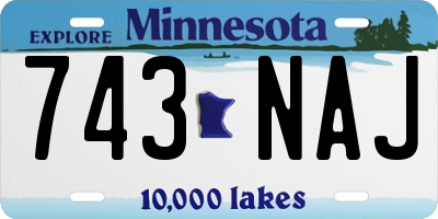 MN license plate 743NAJ