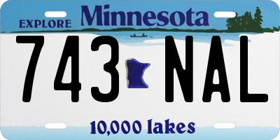 MN license plate 743NAL