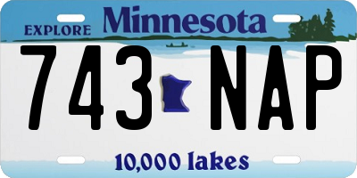 MN license plate 743NAP