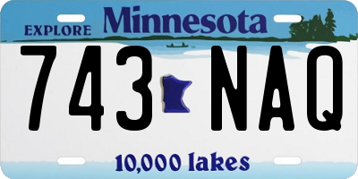 MN license plate 743NAQ