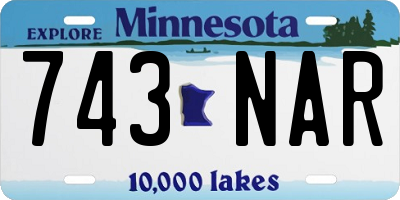 MN license plate 743NAR