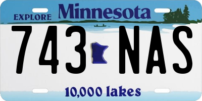 MN license plate 743NAS
