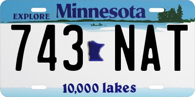 MN license plate 743NAT