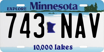 MN license plate 743NAV