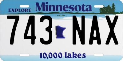 MN license plate 743NAX