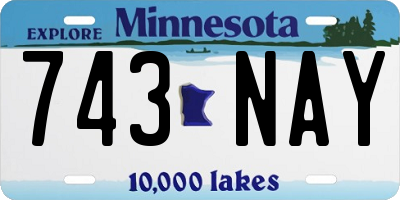 MN license plate 743NAY
