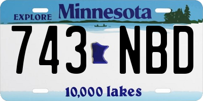 MN license plate 743NBD