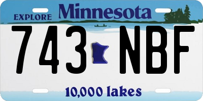 MN license plate 743NBF