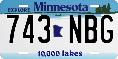 MN license plate 743NBG