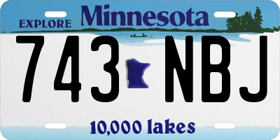MN license plate 743NBJ