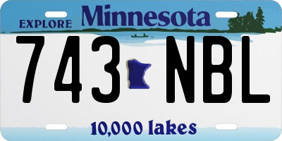 MN license plate 743NBL