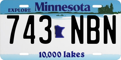 MN license plate 743NBN