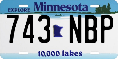 MN license plate 743NBP