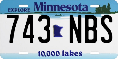 MN license plate 743NBS