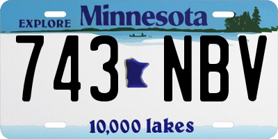 MN license plate 743NBV