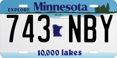 MN license plate 743NBY