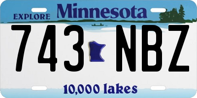 MN license plate 743NBZ